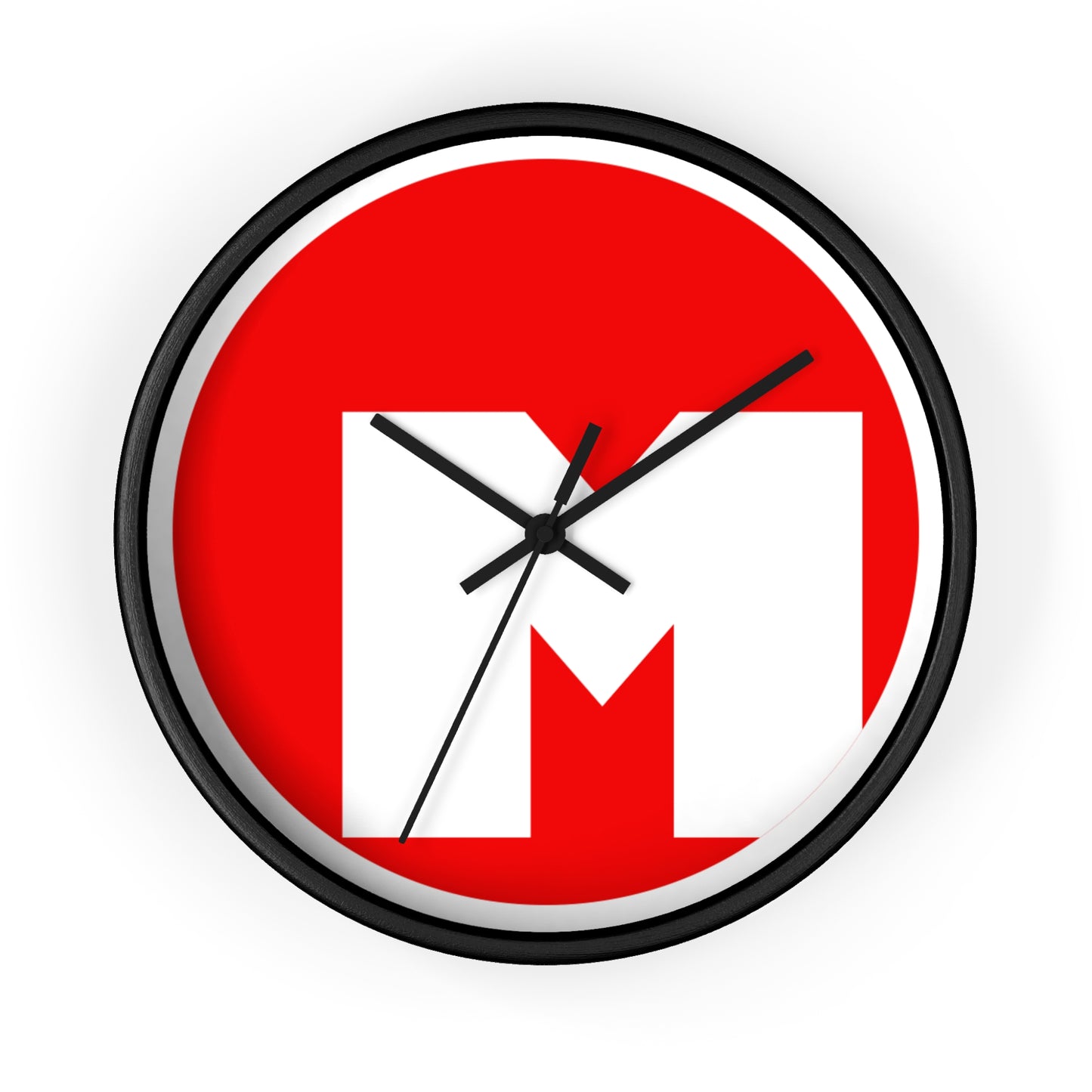Modern Minimalist Wall Clock, Decorative Home Clock, Gift for Him/Her, Unique Timepiece, Red Accent Wall Decor