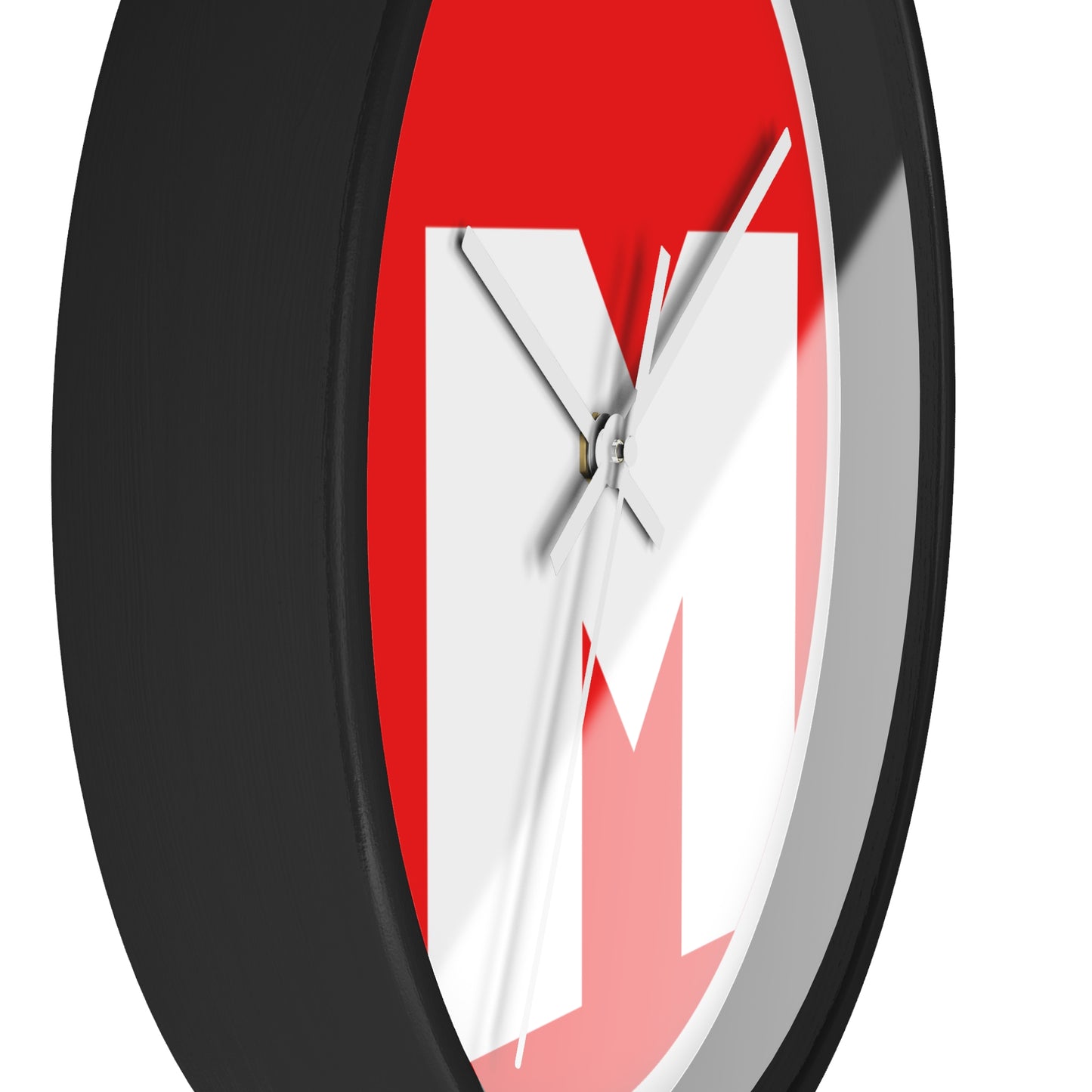Modern Minimalist Wall Clock, Decorative Home Clock, Gift for Him/Her, Unique Timepiece, Red Accent Wall Decor